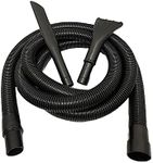 Mr. Nozzle Wet/Dry Vacuum Hose Cleaning Kit, 15' Long Crushproof Hose Fits 2-1/4" Inside Diameter Inlet Port, Includes Professional Detailing Crevice Tool and Nozzle Attachments, Black