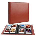 192 Pockets Photo Album for Fujifilm Instax Wide 300 Camera, Book for Polaroid Now/NOW + Instant Camera,POP/Lab Instant Print Camera,i-Type/600/SX-70 Film(Brown)