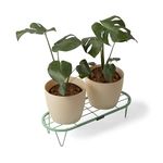 G for Garden Green Planter Stand — (Pack of 4 ) | Stands for Pots - 24 X 9 Inches | Metal Plant Stand Indoor & Outdoor Gardening | Anti Rust Stadium Shape Stands for Living Room, Office and Balcony