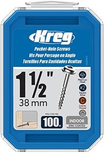 Kreg SML-C150-100 Zinc Pocket Screws, 1 1/2-Inch, 8 Coarse Thread, Maxi-Loc Head (100 Count)
