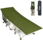 OVERMONT Oversized Folding Camping Bed for Adults,75 * 28" Extra Wide,2400D Oxford fabric,550lbs Load Capacity,Heavy Duty Sleeping Cots with Carry Bag, Portable Travel Camp Beds