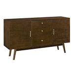 Walker Edison 60" Mid Century Modern Wood TV Stand - Walnut, Brown