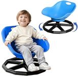 Yiuhhad Spinning Chair for Autistic,with A Backrest Safer Spin Sensory Chair Seat Style Completely Wrapped Sit and Spin Training Body Coordination Autistic Sensory Equipment,Science Toy (Sky Blue)