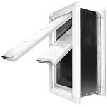 Endura Flap Pet Door for Walls | Double Flap | Extra Insulated & Cold Weather Dog Door | Aluminum Frame | Easy to Install | Small, Medium, Large, Extra Large | White, Tan, Black | Ships from Canada