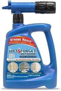 Wet & Forget Outdoor Moss, Mold, Mildew, & Algae Stain Remover Multi-Surface Cleaner, Xtreme Reach Hose End with New & Improved Nozzle, 48 Fluid Ounces