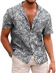 COOFANDY Men Beach Linen Shirts Boh