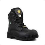 Tiger Safety Women's CSA Waterproof Steel Toe Safety Work Boots 888, Black, Size 8