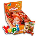 Yupi Mini Burger Jelly Gummy Mixed Fruit Flavour Candy Candies Sweet 24pcs x 8g Box