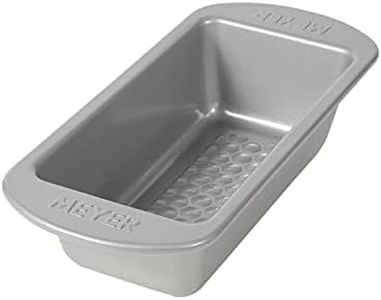 Meyer Bakemaster Carbon Steel Non Stick Rectangle Loaf Tin | Cake Pan | Bread Mould | Bread Tin | Nonstick Bread Pan | Loaf Pan Bread | Bread Loaf Pan for Baking | Baking Essentials, 2LB, Grey
