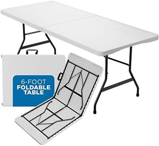Sorfey Folding Table 6-Foot X 30 inch, White Plastic