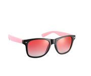 Komonee Drifter Black and Pink Tint Sunglasses Set With Soft Case and Cleaning Cloth Classic Style Retro Sun Shades UV400 Protection Unisex For Men Women Sports