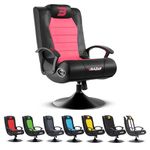 BraZen Pink Gaming Chair for Kids Gaming Chair for Boys Girls Gaming Chair with Speakers Bluetooth Chair Small Gaming Chairs for Kids Foldable Gaming Chair Kids Video Game Chairs No Wheels - Stag