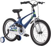 TRIOBLADE Kids Bike 14 16 18 Inch Blue & Pink Children Bicycle Gift for Boys Girls Ages 2-9 Years with Stabilizers, Bell and Double Brakes Freestyle Children Bike (Blue, 14")