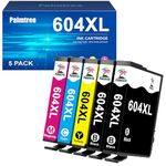 Palmtree 604 XL Ink Cartridges Multipack High Yield Compatible with Epson 604 604XL for Epson Expression Home XP-2200 XP-2205 XP-3200 XP-3205 XP-4205 Workforce WF-2910 WF-2930 WF-2935 WF-2950(5 Pack)