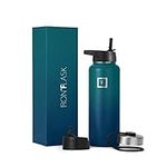 Iron Flask Sports Water Bottle - 1180 ml, 3 Lids (Straw Lid), Vacuum Insulated Stainless Steel, Double Walled, Thermo Mug, Metal Canteen