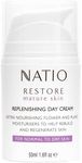 Natio Australia Restore Replenishing Day Cream 50ml - Creamy Moisturiser to Support Skin's Collagen Renewal - Hyaluronate, Shea Butter, Cocoa Butter, Aloe Vera, Rosehip & Apricot Kernel - Made in Australia