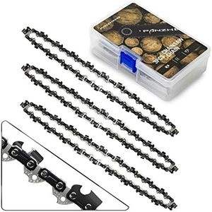 PANZHENG Chainsaw Chain for 18-Inch Bars, S62, 3/8" LP Pitch - .050" Gauge - 62 Drive Links, Fits Poulan Pro, Kobalt, Echo, Ego, Greenworks,Husqvarna, Worx, Chicago and More（3-Pack）