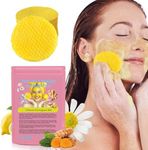 Turmeric Kojic Pads, Turmeric Cleansing Pads, Compressed Facial Sponges, Portable Skin Care Tools,Travel Essentials Facial Sponges - 1-PINK