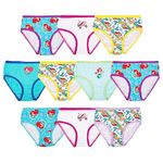 Disney Girls' Princess Ariel from The Little Mermaid 100% Combed Cotton Underwear Panties Sizes 2/3t, 4t, 4, 6 and 8, 10-Pack Ariel, 4