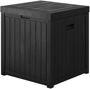 Gardeon Outdoor Storage Box 195L Bench Seat Deck Box for Patio Furniture, Pool Accessories, Cushions, Garden Tools, and Outdoor Toys, Weather Resistant with Lockable Lid and Side Handles (Black)