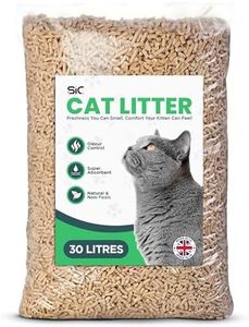 Munnie Cat Litter 30L – Biodegradable, Dust-Free, Unscented Cat Litter, Ultra-Absorbent Wood Pellets for Cats & Kittens, Natural Cat-Litter for Housetraining, Non-Clumping, Litter Granules, Pet-Safe