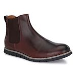 Legwork Men's Leather Chelsea Boots For Men And Boys (10_Coffee Mocha)