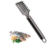 TIJAR Fish Scale Remover, Stainless Steel with Grip Handle Fish Scale Scraper, Fast Cleaning Fish Skin Steel Brush Cleaner Descaler Fish Tools (Stainless_Steel)