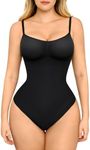 FeelinGirl Shapewear Tummy Control Bodysuits for Women Seamless Body Sculpting Shaper Thong Shapewear Black XS-S