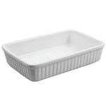 Mason Cash 2001.545 Collection Fine Stoneware Rectangular Baking and Serving Dish, Ceramic, White, 23 x 14 x 5 cm