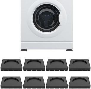 Anti Vibration Pads for Washing Machine, Anti Skid and Anti Shake Washer Anti Vibration Pads, 8 PCS Noise Dampening Washing Machine Vibration Pads - Natural Rubber Feet Pads