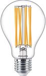 Philips LED Premium Classic A67 Clear Light Bulb [E27 Edison Screw] 17W - 150W Equivalent, Cool White (4000K), Non-Dimmable.