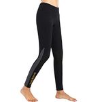 Wetsuit Pant Neoprene Pants for Women Men 3MM Snorkeling Scuba Long Pant Leggings, 2MM 1.5MM Diving Swim Tights Pants Wetsuits Shorts Sun Protection for Surfing Cold (3MM Black Women, Medium)