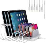 SooPii 70W 7-Port Charging Station for Multiple Devices, USB C Charging Organizer with One 30W Power Delivery Port for MacBook Pro/Air, lPad Pro, Laptops and 6 USB Charger for Phones, Tablets