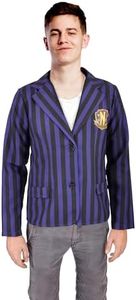 Ciao-Giacca Divisa Scuola Nevermore Academy Originale mercoledì Wednesday Addams (Taglia Teen) Costume Travestimento Adulto, Colore Viola, Nero, Unica, 11324