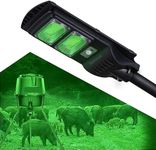 Hog Lights Set for Night Hunting, Deer Night Feeder Lights, Solar Powered Green Light with Motion Actived,Hunting Accessories -Sedrerair