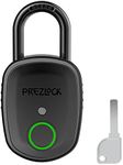 Prezlock Fingerprint Padlock with Key Backup, 2keys, Smart Padlock with Keyless Biometric, Suitable for Outdoor and Heavy Duty, IP65 Waterproof.