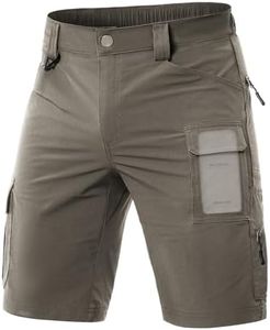 Moosehill Men's Hiking Cargo Shorts Quick Dry Work Shorts for Men Casual Tactical with 7 Pockets Waterproof No Belt