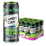 Candy Can, Rick and Morty, Green Mix, Sour Apple Flavoured Fizzy Drink, Nostalgic American Soda Flavours, Sugar Free, Sparkling Pop Cans (12 x 330ml)