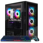 STGAubron Gaming PC Computer Desktop, AMD Ryzen 5 5500 up to 4.2G, Radeon RX 580 8G, 16G DDR4, 1T SSD, WiFi 6, BT 5.2, RGB Fan x4, Windows 11 Home