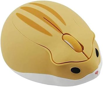 Ratón inalámbrico con forma de hámster de 1200 ppp, lindo ratón inalámbrico silencioso para niños y niñas, ratón inalámbrico portátil para zurdos y diestros, PC/ordenador portátil/Windows/Linux,