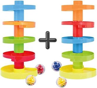 Educational Ball Drop Toy for Kids. Spinning Swirl Ball Ramp Activity Toy for Toddlers