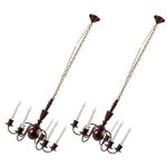 ERINGOGO 2pcs Arm Lighting Scene Mini Prop Accessories Hanging Landscape Ceiling for Table Led Chandelier