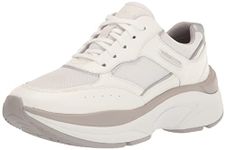 Rockport Women's Prowalker Leather Athletic Shoe White Eco, Size 8 Medium