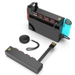 SCRUAK 8-in-1 Game Card Reader with Remote Control Switching Nintendo Switch/Switch OLED Console and Dock, Mutilple Switch Games Reader, (4 Slots for Switching Games + 4 Slots for Storage)