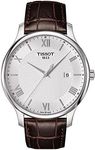 Tissot mens Tradition stainless-steel Dress Watch Brown T0636101603800