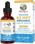 MaryRuth Organics USDA Organic Vitamin K2 MCT Liquid Drops for Adults & Kids | 100 mcg K2 MK7 per serving + Organic MCT Oil | Vegan K2 Vitamin for Bone Health | Heart Health | Calcium Absorption | 1oz