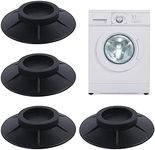 Gwolf Washing Machine Feet Anti Vibration 4 Pcs Washing Machine Anti Vibration, Anti Vibration Mat Washing Machine, Anti Vibration Pads for Washing Machine for Washing Machine and Dryer (Black, 4cm)