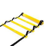 Planet of Toys Sports Super Speed Agility Ladder for Track and Field Sports Training for Football & Any Sports 2 Meter with 5 rungs (Made in India) (Yellow)