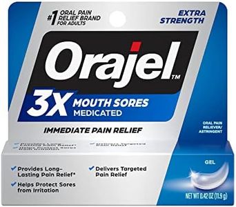 Orajel 3X for Mouth Sores: Maximum Strength Gel Tube 0.42oz- From #1 Oral Pain Relief Brand