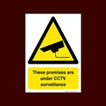 These premises are under CCTV surveillance Plastic Sign with 4 Pre-Drilled Holes (S19) - CCTV, Security, Warning, Alarmed, Surveillance, Camera, Dogs, Premises